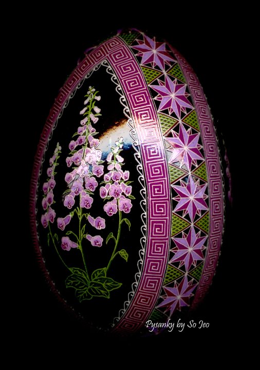Foxglove Digitalis Ukrainian Easter Egg Pysanky By So Jeo